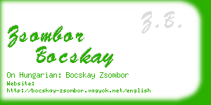 zsombor bocskay business card